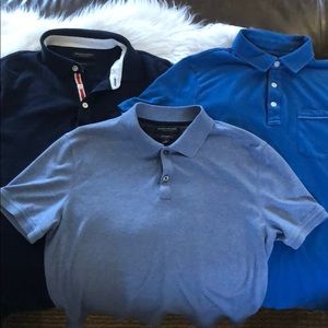Bundle of 3 banana republic polos (shades of blue)